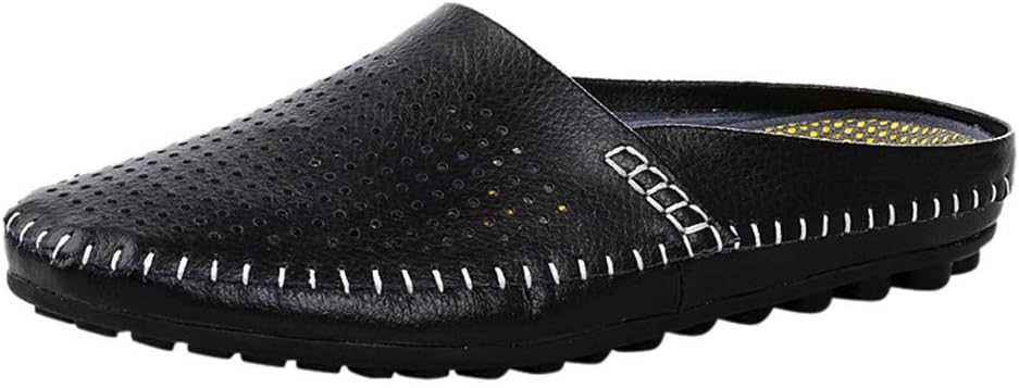 Wenini Men's Summer Flat Slipper Shoes Fashion Breathable Sandals Casual Soft Hollow Slipper