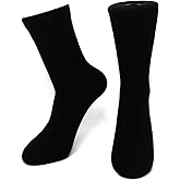 iMongol Pure Cashmere Thick Unisex Men Women Crew Mid Calf Causal Socks, Smooth Toes and Heel Sewed by Handwork