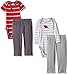 Gerber Baby Boys' 4-Piece Bodysuit and Pant Set, Dinosaur, 3-6 Months