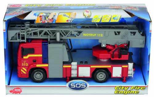 Dickie 20 344 3993 - Feuerwehr mit Drehleiter 31 cm – Bild 2