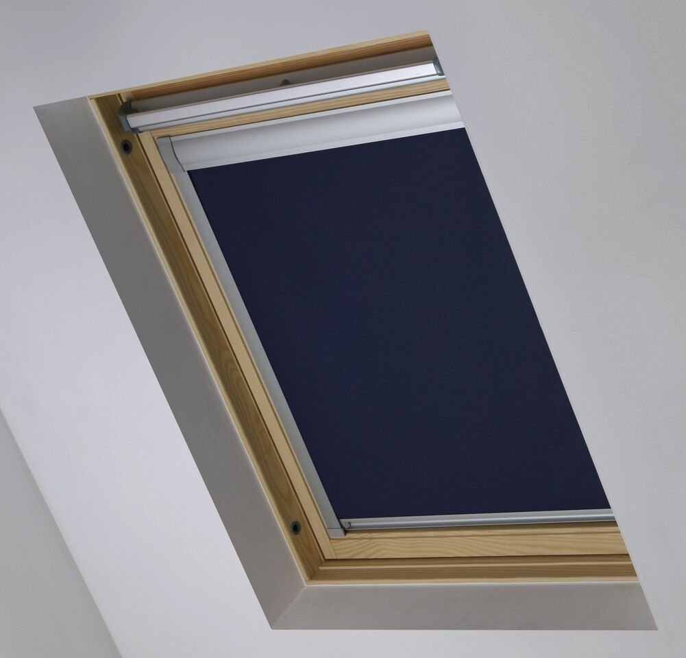 Ambition BlindsBLackout roller blind for Velux window in Navy for code MK04