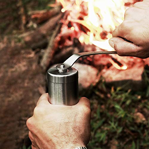 ERWEY Kaffeemühle Manuell mit Keramikmahlwerk Kaffeemühle Hand Handkaffeemühle aus Edelstahl Espressomühle mit… – Bild 6