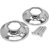 Proplus GIDS-194001 Chrome Plated Shower Rod Flange with Screws