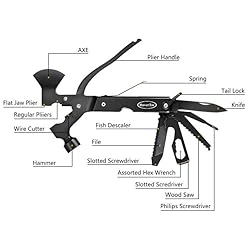 RoverTac 14-in-1 Multitool Camping Axe – Multi