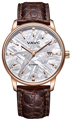 VAVC-Mens-Meteorite-Dial-Waterproof-Automatic-Self-Wind-Wrist-Watch-with-Brown-Leather-Band