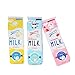 King&Pig 3pcs Creative School Pencil Cases Cute Animals Fruits Milk Box Pen Bag Kawaii Stationery Office School Supplies Stationery (milk)