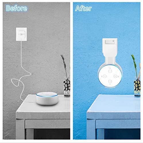 image for Sintron Echo Dot Wall Mount White, Alexa Accessories Smart Home Outlet