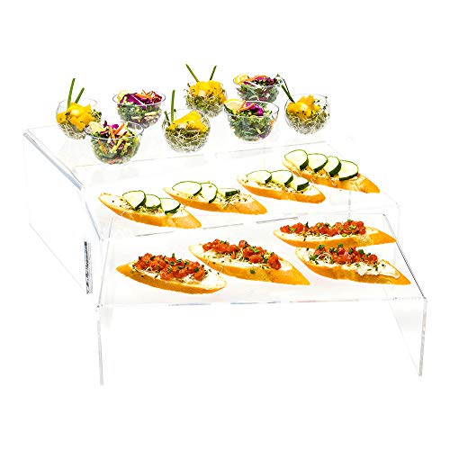 Restaurantware Clear Acrylic Buffet Display Risers, 3-Piece Set, 15 3/4 In at Amazon