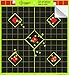 Splatterburst Targets - 12 x 12 inch Sight in Stick & Splatter Self Adhesive Shooting Targets - Shots Burst Bright Fluorescent Yellow - Great for All Firearms, Airsoft & Pellet Guns - Made in USA