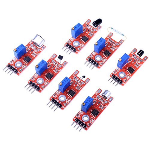 Quimat 37-in-1 Sensor Module Starter Kits with Tutorials for Arduino UNO R3, Mega 2560 NANO and Raspberry Pi 3 RPi 2 Model B B+