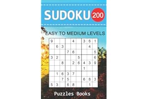 200 Sudoku Puzzles Books Easy To Medium Levels: Brain Games For Adults And Seniors 9x9 Large Print (Sudoku For Adults)