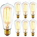 Attican Edison Light Bulb, 6-Pack Antique Vintage Style, Dimmable (60w/110v)