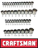 Craftsman Laser Etched Easy Read 43 Piece SAE Standard & Metric MM 1/2