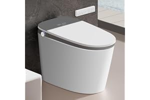EPLO Smart Toilet Bidet with Auto Open Close,1000 Gram MaP Flush Score,Foam Dispenser, ADA Comfort Height, Blackout Flush,Auto Flush,Heated Seat,One Piece Elongated Toilet with Tank Built in U8MAX