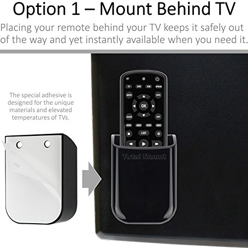 TotalMount Universal Remote Control Holders (2 Pack) Attach to Wall or Back of TV Compatible