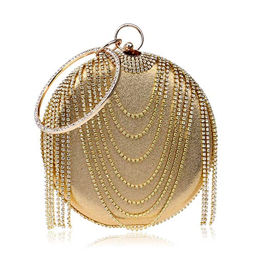 YOUTO Evening Party Clutch Bags Night Party Bags Tassel Women's Clutches Evening Bag Clutch Purse Bags Special Occasion Evening Handbags Evening Clutches Purses (Color : Gold) - Thumbnail 4