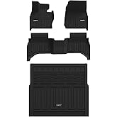 LASFIT Floor Mats & Cargo Mat for Range Rover Sport 2023-2025, TPE All Weather Protection 1st & 2nd Row Rubber Floor Liners for Range Rover Sport Accessories, Black, Easy to Clean