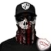 SA Company Face Shield Protect Wind, Dirt and Bugs. Keep Warm. Worn as Balaclava, Neck Gaiter, Head Band, Doo RAG For Hunting, Fishing Running, Boating Cycling and Salt Lovers - Thin Red Line Skull