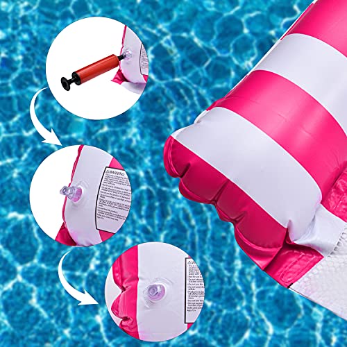 SOARRUCY Inflatable Pool Floats for Adults 2 Packs Portable Pool Floats with a Manual Air Pump