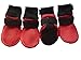LONSUNEER Dog Boots Breathable and Protect Paws Soft Nonslip Soles Red Color Size Large - Inner Sole Width 2.83 Inch