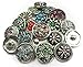ALL in ONE 10pcs Mixed Style Rhinestone Snap Ginger Button Jewelry Charms (20mm)