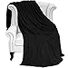 Bare Home Fleece Blanket - Twin/Twin Extra Long - Ultra-Soft Lightweight for Bed, Sofa, and Couch - Luxury Microplush - Cozy Warm Blanket (Twin/Twin XL, Black)