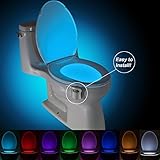 Motion Activated Toilet Bowl Night Light - The LED Bathroom Light Features 8 Changing Colors Mode - Battery Operated - Energy Saving For Bathroom & Washroom - By Motion Bowl