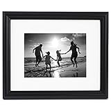 8x10 Black Picture Frame - Made to Display Photographs 5x7 or 8x10 Without Mat with Easel Stand - Highest Quality Materials - Display on Wall or Table Top