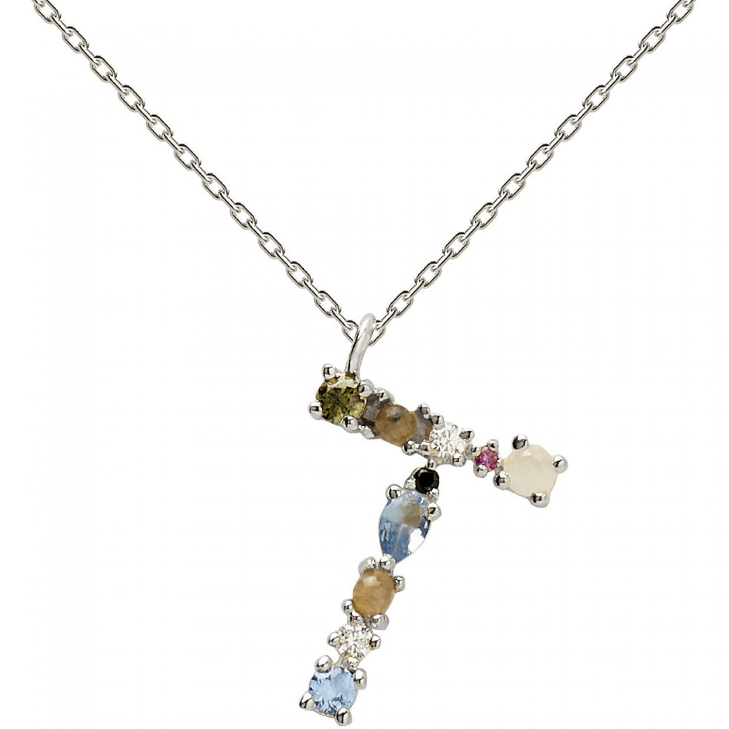 Colgante PDPaola CO02-115-U mujer plata letra T