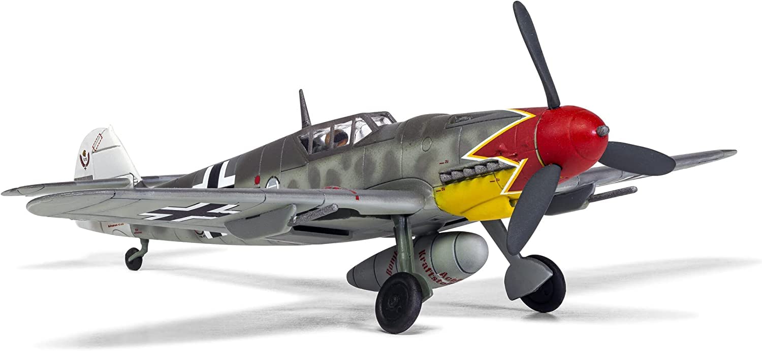Airfix Model Set - A02029B Messerschmitt Bf109G-6 Model Building Kit - Plastic Model Plane Kits for Adults & Children 8+, Set Includes Sprues & Decals - 1:72 Scale Model — image 1