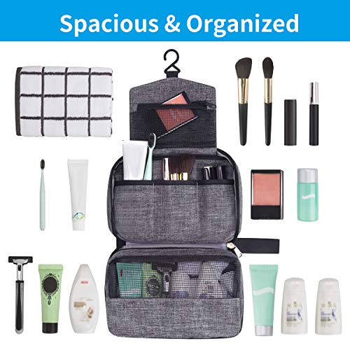 Travel Toiletry Bag Dopp Kit, Waterproof Hanging Toiletries Shaving