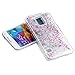 Samsung Galaxy S5 Case-Yerwal Transparent Plastic 3D Glitter Quicksand Stars Liquid Case for Samsung Galaxy S5(White)
