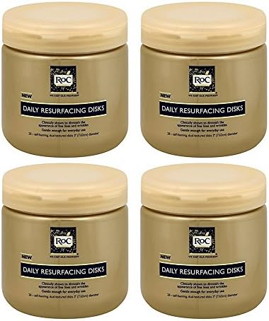 Roc Daily Resurfacing Disks, Skin-Conditioning Cleanser, 28 Count (4pack)