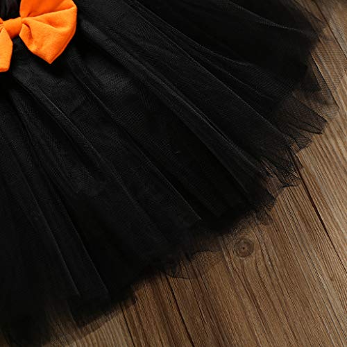 image for MIS1950s Kids Girls Outfit Pumpkin Print Striped Baby Halloween Costum