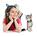 Cat Ear Headphones,MindKoo Flashing Glowing Cosplay Fancy Kids Headphones Foldable Gaming Headsets Earphone with LED Flash Light for iPhone 6S,Android Mobile Phone,PC Laptop Computer