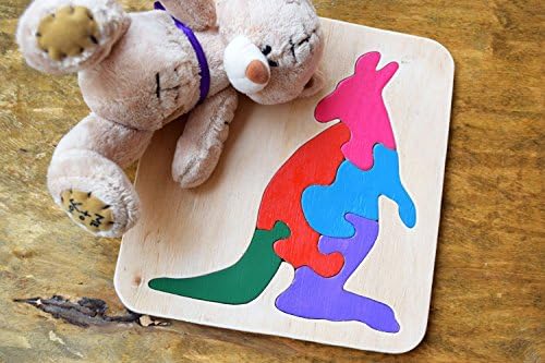 Wood puzzle kangaroo Waldorf toy