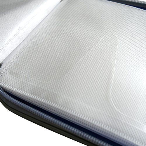 Second Generation 40 CD Case Stiff Material Hard CD/DVD Storage Container with New Double Sleeves for Your CD Album Road Trip Blue - Thumbnail 5