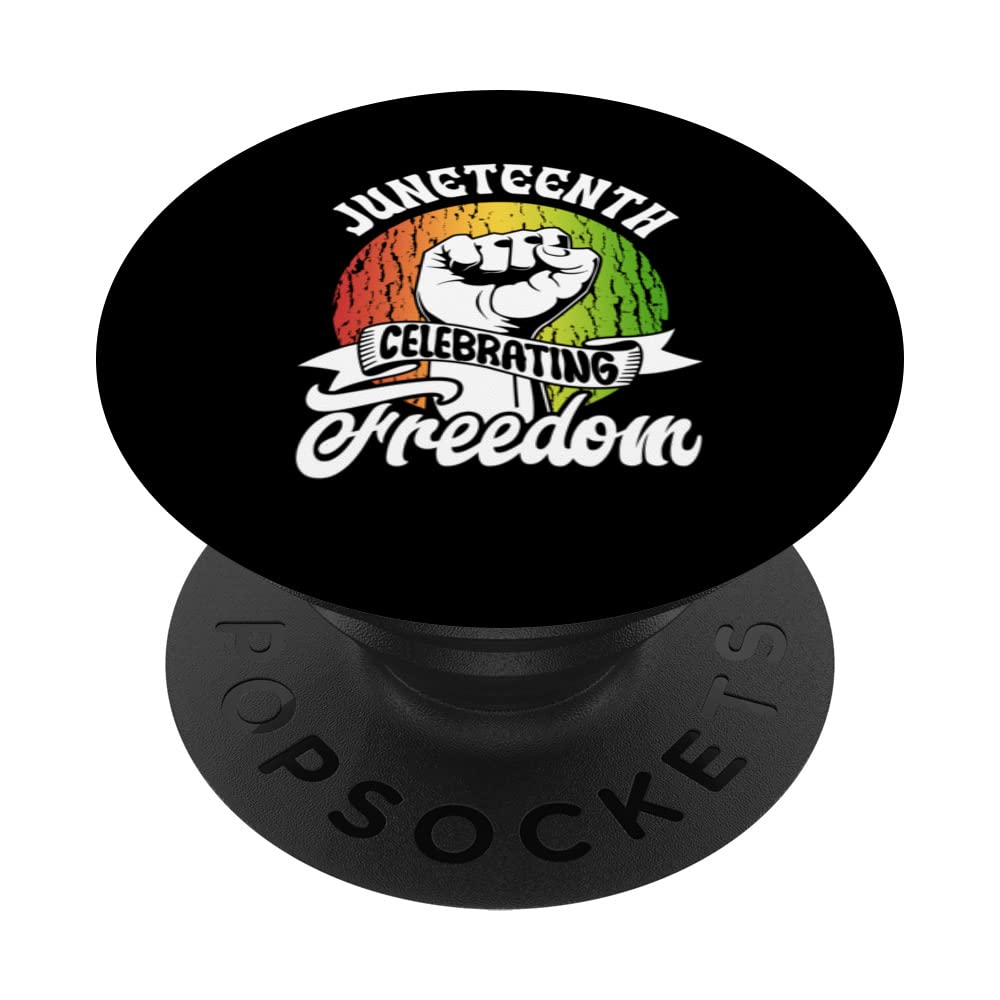 Juneteenth Celebrating Freedom African 1865 Black American PopSockets Swappable PopGrip
