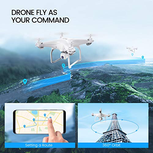 Potensic D58, Drone with Camera 1080P, GPS Quadcopter 120° Wide Angle 5G WiFi FPV, Remote Control, Follow Me, Orbit Mode, 18mins - Thumbnail 3