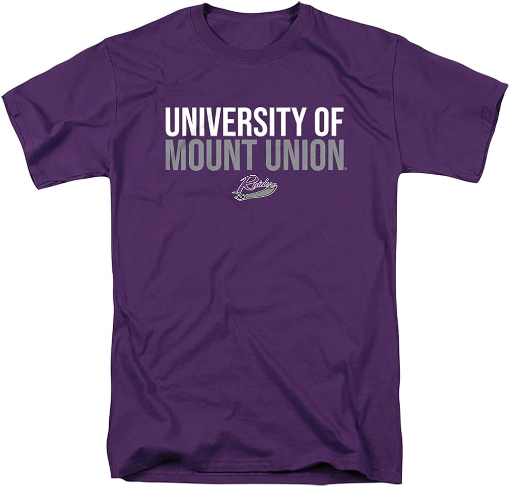 University of Mount Union Official Stacked Unisex Adult T Shirt Clothing