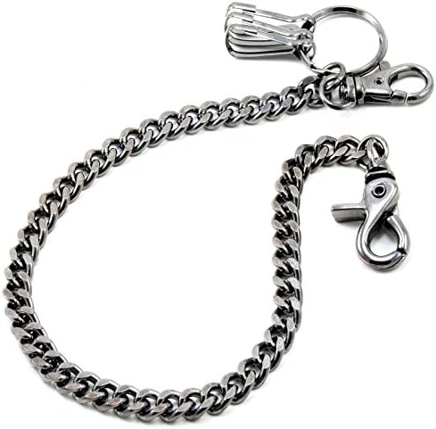DoubleK Basic Strong Leash Biker Trucker Key Jean Wallet Chain (16") BL CS146