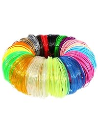 Recambios de filamento de lápiz 3D impresora 3D, 0.069 in PLA, 18 colores en total 180 pies, no tóxico, sin burbujas, sin olor, rápido de forjar, respetuoso con el medio ambiente (no compatible con 3Doodler)