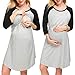 M-anxiu Labor/Delivery/Nursing Hospital Nightgown Maternity Breastfeeding Dress Sleepwear S-XXL