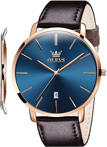 OLEVS Men's Watch Minimalist Ultra Thin Watches for Men Fashion