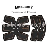 Abs Trainer Gel Pads Accessories,Basherry EMS Training Original Body Fit Pad,Unisex Fitness Training High Conductive Gel Sheets,Excellent Adhesiveness Gel Evenly Delivers Electricity