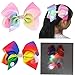 CLLOT 50PCS 2inch Baby Hair Clips - Fully Lined Baby Bows Hair Pins for Baby Girls Infants Toddlers 25 Colors in Pairs