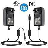 Nexlux DC 12V 2A Power Adapter, [Two Pack] AC 100-240V to DC 12V 2A Transformers 24W Power Supply 16.4ft 12V LED Strip Lights CCTV Camera LED Modules