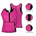 AQUIVA Neoprene Sweat Sauna Suit Trainer Vest for Women with Adjustable Waist Trimmer Belt for Weight Loss
