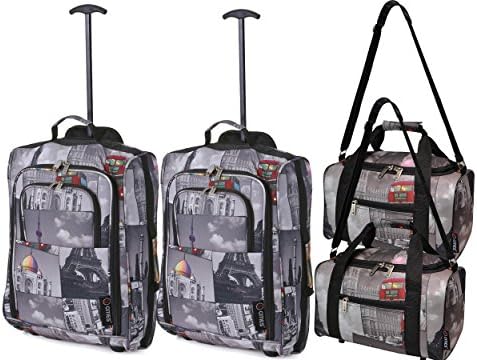 Set of 4-2x Ryanair Cabin Approved 55x40x20cm & 2x Second 35x20x20