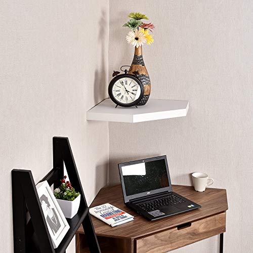 image for WELLAND 17 Inch Big Size Phoenix Corner Wall Mount Shelf for DVD Playe